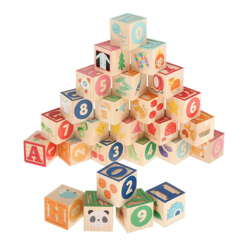 Wooden Square Cubes Building Blocks Mathematical Thinking Teaching Aids for