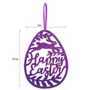 Easter Non-woven Purple Egg Hanging Ornament Felt Egg Rabbit Wall Penda_