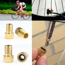 4X Copper Bicycle Valve Converter Air Car Tube Presta to Schrader  Pump Adapter