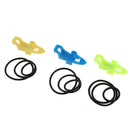3PCS ABS Plastic Fishing Rod Hook Keeper Holder with Elastic Rubber O-Rings