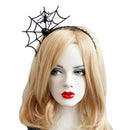 Headband Gothic Halloween Black Felt Spider Web Lace Crown Costume Ball Hairb ME