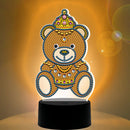DIY Diamond Painting LED Light Cartoon Bear Embroidery Night Lamp Ornament
