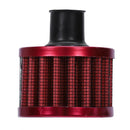 Car Motor Cold Air Intake Filter Turbo Vent Crankcase Breather Red C1B5