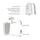 2pcs Rechargeable LED Night Light Toilet Bathroom Motion Activated Lamp