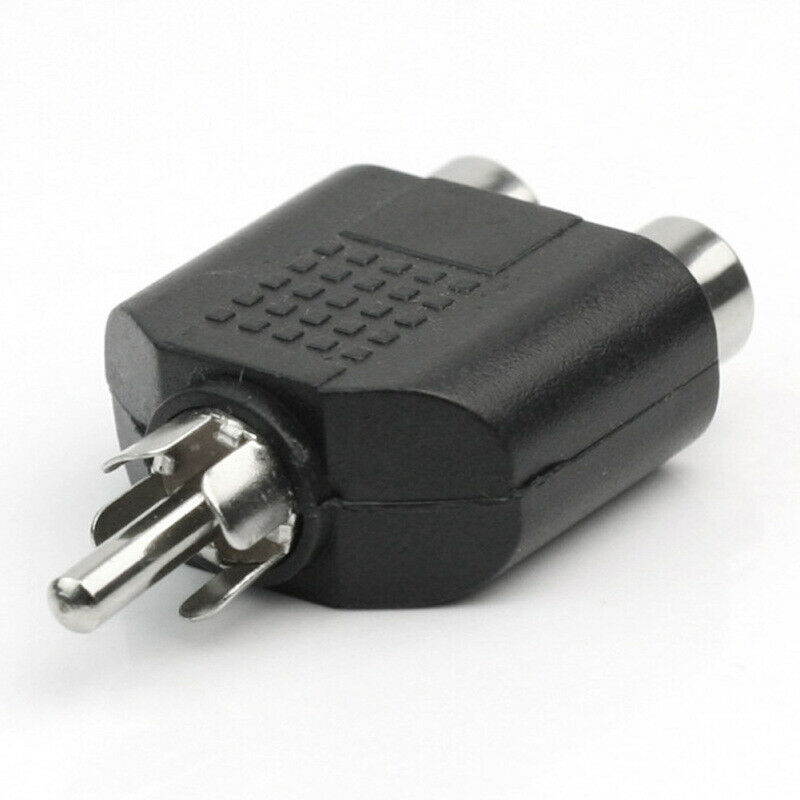 4x RCA Y Splitter Adapter 2Female to 1Male For Audio Video AV TV Cable Converter