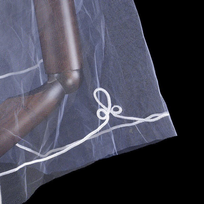 1 x Women 150cm white one layer short wedding bridal ve BgTEUS