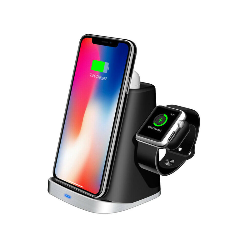3 in 1 Fast Wireless Charging Stand Station, Charger Dock for AirPods, iWatch