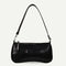 Women Totes Bags Alligator PU Elegant Shopping Shoulder Handbag (Black)