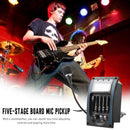 LC-5 5-Band Acoustic Guitar Preamp EQ Tuner Piezo Pickup Equalizer with Mic