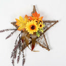 2X(Sunflower Rustic Farmhouse Decorative Artificial Sunflower Wreath for th