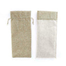 Rustic Natural Jute Burlap Wine Bag Drawstring Hessian Bottle Pouch Gift G5I1