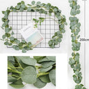 2Pcs Eucalyptus Garlands Artificial Greenery Garland Faux Silk Eucalyptus V T5U9