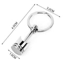 Metal Piston Car Keychain Keyfob Engine Fob Key Chain Ring Keyring