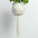 Braid Plant Hanger Indoor Outdoor Hanging Planter Basket Cotton Rope 4 Legs