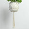 Braid Plant Hanger Indoor Outdoor Hanging Planter Basket Cotton Rope 4 Legs