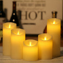 3X LED Flameless Candles Lights Smooth Flickering Candle Light Battery Opera Hn