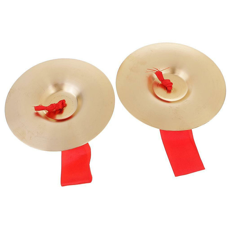 2 Pair Cymbals Chinese Gong Hand Percussion for Kids Baby Rattle Toys