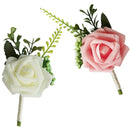 3Pcs Wedding Boutonniere Corsage, Artificial Rose Flower Corsage for Sister
