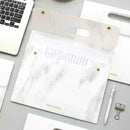A4 File Folder Marble Pattern Document Bag Marbled Organizer Office Paper F S3T8