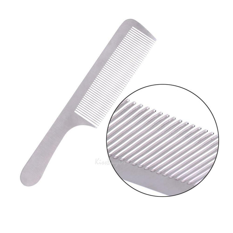 Stainless Steel Anti-static Hair Styling Comb Salon Barbers Hairdressing Brush