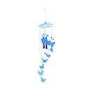 Wind chime sound tubes Butterfly Feng Shui windchimes House Decoration, Blu N3U1