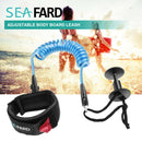 2Pcs Body Board Leash 5ft 5.5mm Coiled Body Board Cord Arm Strap For Surfing