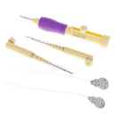 6Pcs Punch Embroidery Needles Stitching Pen Kits Craft Tool Threaders Sewing