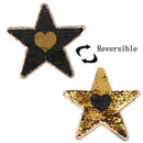 Star Heart Reversible Sequins Sew On Patch for clothes DIY Cra â„–[