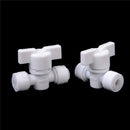 2PCS 1/4" - 1/4" OD Tube PE Pipe Fitting Hose Straight Backwash Ball Valve JBTE