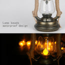 Solar LED Hanging Light Retro Metal Candle Lantern Outdoor Garden Decor Lamp