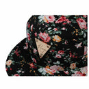 Flowers Snapback Hat, Hip-Hop Flat Shields Baseball Cap Adjustable Size Bla