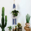 Garden Green Plant Wall Hanging Rope Handmade Knitted Cotton Flower Pot Rope