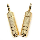 3.5mm Male To 6.35mm Female Stereo Audio Plug Headphone Jack Adapter Converte Bj