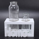 Nordic Test Tube Glass Vase Hydroponic Vase Wooden Frame Tabletop Vase For  F1O9