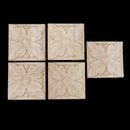 5 pcs Sculpte Wood square leaves European style Sculpture Wall lamp House D