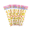 5 Sheets Cute Yellow Duck Bubble Stickers Cartoon Scrapbooking Stickers SRAUBX