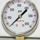 Radial Pressure Gauge 0-600psi 1/4" NPT Brass Thread Bottom Entry Air Water adsa