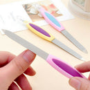 1pc 2 in 1 Metal Nail File Cuticle Remover Trimmer Buffer Manicure tool OZ