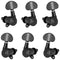 3R3L Black Locked String Tuners Tuning Peg Key Machine Heads Semicircle But