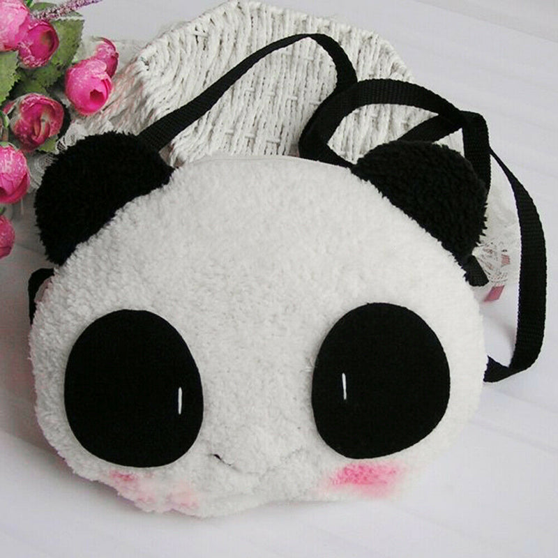 Cartoon Panda Soft Plush Women Makeup Cosmetics Storage Pouch Crossbody Bag Gift