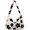 Animal Pattern Shoulder Underarm Bag Women Plush Top-handle Handbag (1)