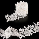 1yard Chic sewing diy embroidered lace trim ribbon wedding bridal dress trim  Z