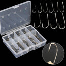70Pcs/Lots Assorted Fishing Sharpened Hook Lure Tackle Bait  Hooks Box-