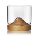 New Whiskey Glass Small Glass Japanese Style Mountain Wooden Bottom Wine Gl A8V7