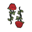 2pcs Red Rose Flower Embroidery Sew/Iron on Applique Patch for Garment Decor
