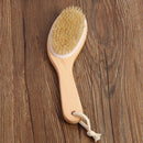 100% Natural Boar Bristle Body Brush With Contoured Wooden Handle
