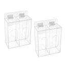 2PCS Acrylic Double Capacity Facemask Dispenser Case Organizer with Cover