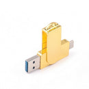 USB3.0 Flash Drive Thumb Memory Stick Rotatable Pendrive Type-C 16GB for PC