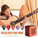 Wooden Picks Storage Box + 5pcs Rosewood Thumb Picks for Electric Guitar Ukulele