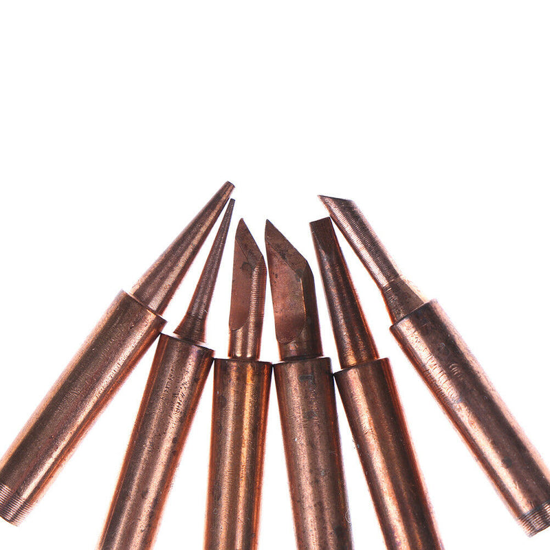 1set 900M-T copper soldering iron tips welding lead free solder repair tool Kw